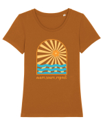 Mare, soare, repeat Tricou mânecă scurtă guler larg fitted Damă Expresser