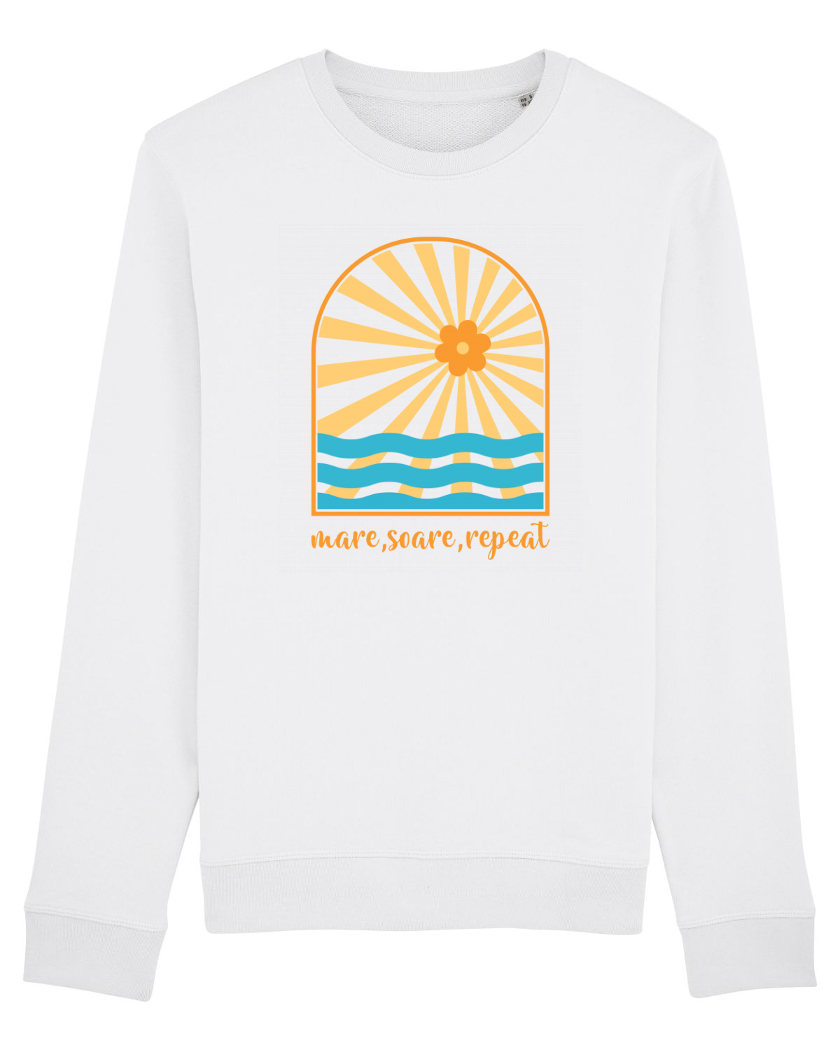 Bluză mânecă lungă Unisex Rise White