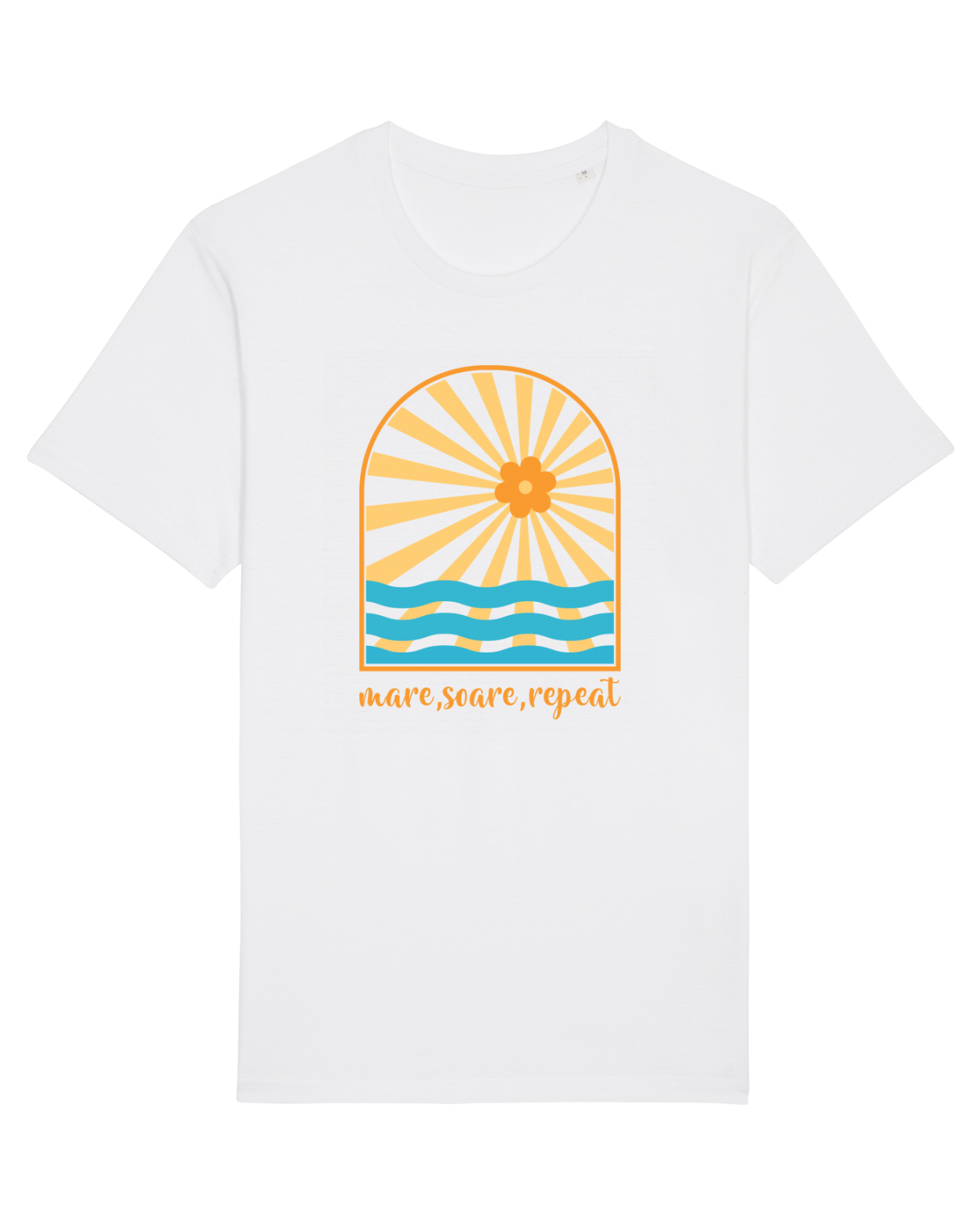 Tricou mânecă scurtă Unisex Rocker White