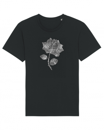 Trandafir monocrom Tricou mânecă scurtă Unisex Rocker