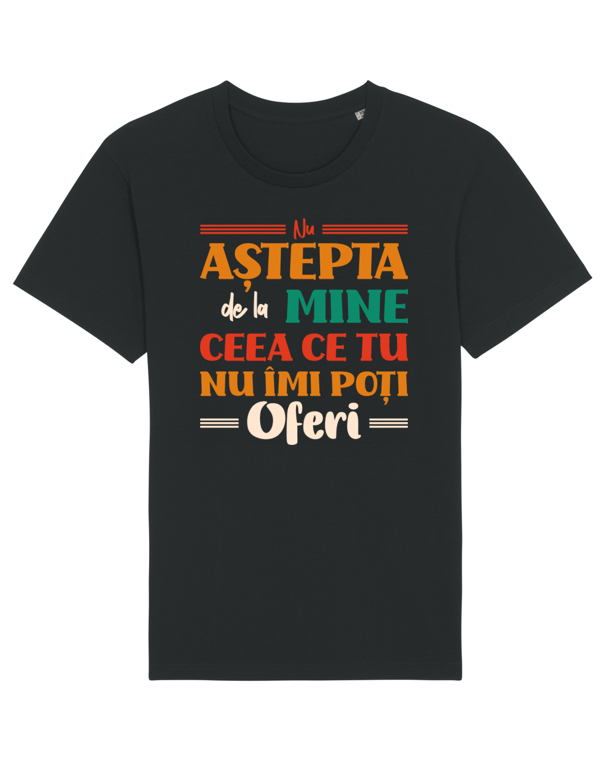 Tricou mânecă scurtă Unisex Rocker Black