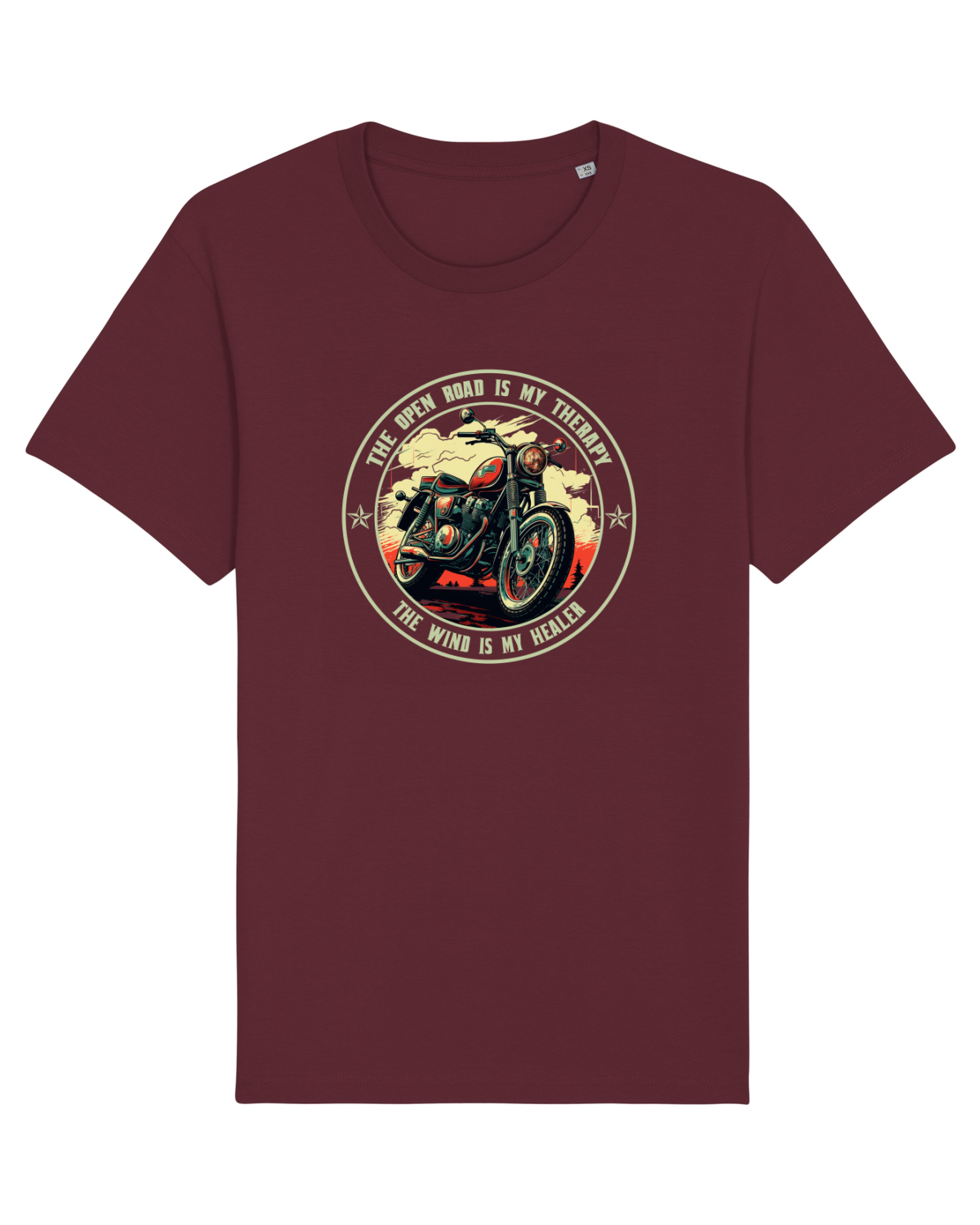 Tricou mânecă scurtă Unisex Rocker Burgundy