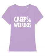 Creeps & Weirdos - white Tricou mânecă scurtă guler larg fitted Damă Expresser