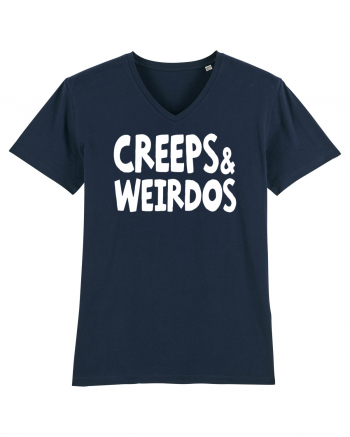 Creeps & Weirdos - white French Navy