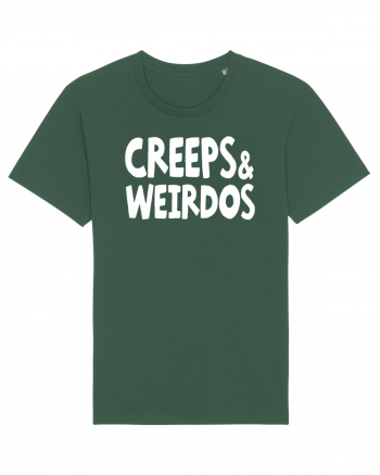 Creeps & Weirdos - white Bottle Green