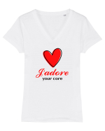 J'adore your core Tricou mânecă scurtă guler V Damă Evoker