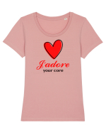 J'adore your core Tricou mânecă scurtă guler larg fitted Damă Expresser
