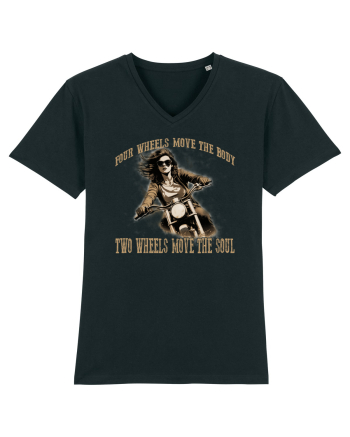 TWO WHEELS MOVE THE SOUL, FOUR WHEELS MOVE THE BODY Black