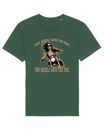 TWO WHEELS MOVE THE SOUL, FOUR WHEELS MOVE THE BODY Bottle Green