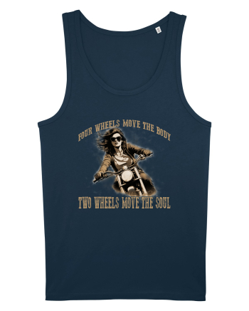 TWO WHEELS MOVE THE SOUL, FOUR WHEELS MOVE THE BODY Navy