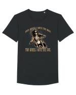 TWO WHEELS MOVE THE SOUL, FOUR WHEELS MOVE THE BODY Tricou mânecă scurtă guler larg Bărbat Skater