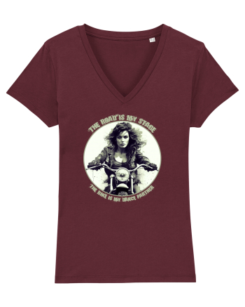 THE ROAD IS MY STAGE, THE BIKE IS MY DANCE PARTNER Burgundy