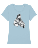 Jesus V2 Tricou mânecă scurtă guler larg fitted Damă Expresser
