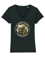 THE OPEN ROAD IS MY THERAPY - monocrom 1 Tricou mânecă scurtă guler V Damă Evoker