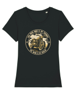 THE OPEN ROAD IS MY THERAPY - monocrom 1 Tricou mânecă scurtă guler larg fitted Damă Expresser