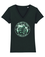 THE OPEN ROAD IS MY THERAPY - monocrom 2 Tricou mânecă scurtă guler V Damă Evoker