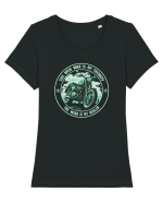 THE OPEN ROAD IS MY THERAPY - monocrom 2 Tricou mânecă scurtă guler larg fitted Damă Expresser