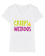 Creeps & Weirdos - color Tricou mânecă scurtă guler V Damă Evoker
