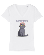NOT IMPRESSED  Tricou mânecă scurtă guler V Damă Evoker