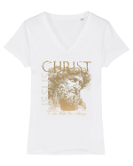Jesus Christ Tricou mânecă scurtă guler V Damă Evoker
