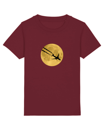 Avion peste luna Burgundy