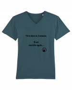 Întârziere Late Tricou mânecă scurtă guler V Bărbat Presenter