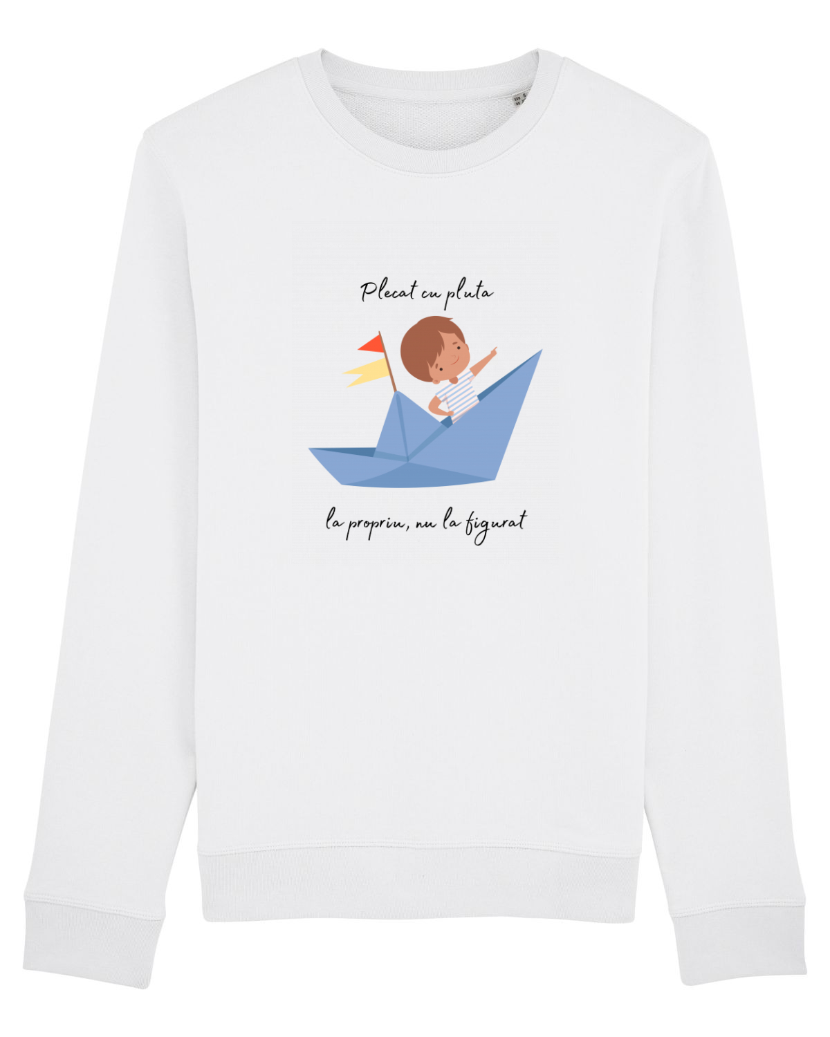 Bluză mânecă lungă Unisex Rise White