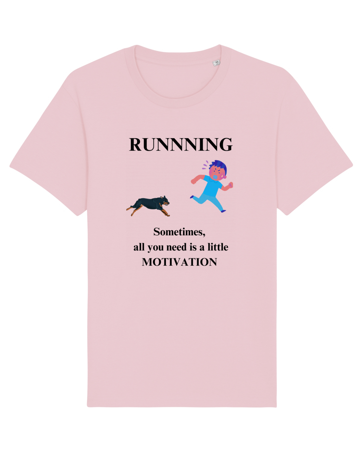 Tricou mânecă scurtă Unisex Rocker Cotton Pink