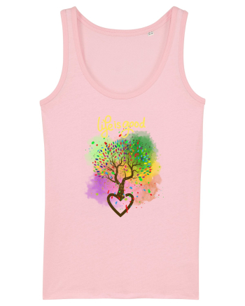 Copacul vieții/Tree of life/Dragoste/Culoare/Viata e frumoasa Cotton Pink