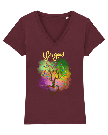 Copacul vieții/Tree of life/Dragoste/Culoare/Viata e frumoasa Burgundy