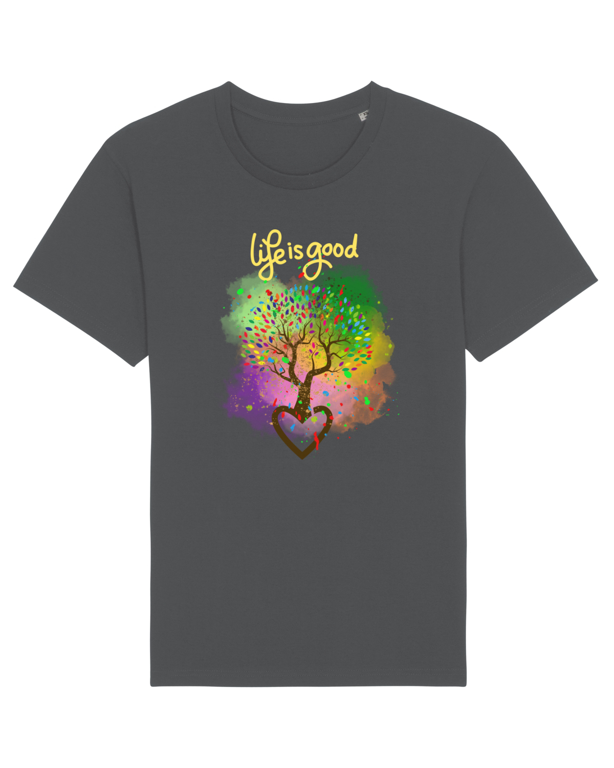 Tricou mânecă scurtă Unisex Rocker Anthracite
