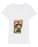 Lioness Tricou mânecă scurtă guler V Damă Evoker