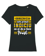 Obrăznicia este primul indiciu că ai de-a face cu un prost Tricou mânecă scurtă guler larg fitted Damă Expresser