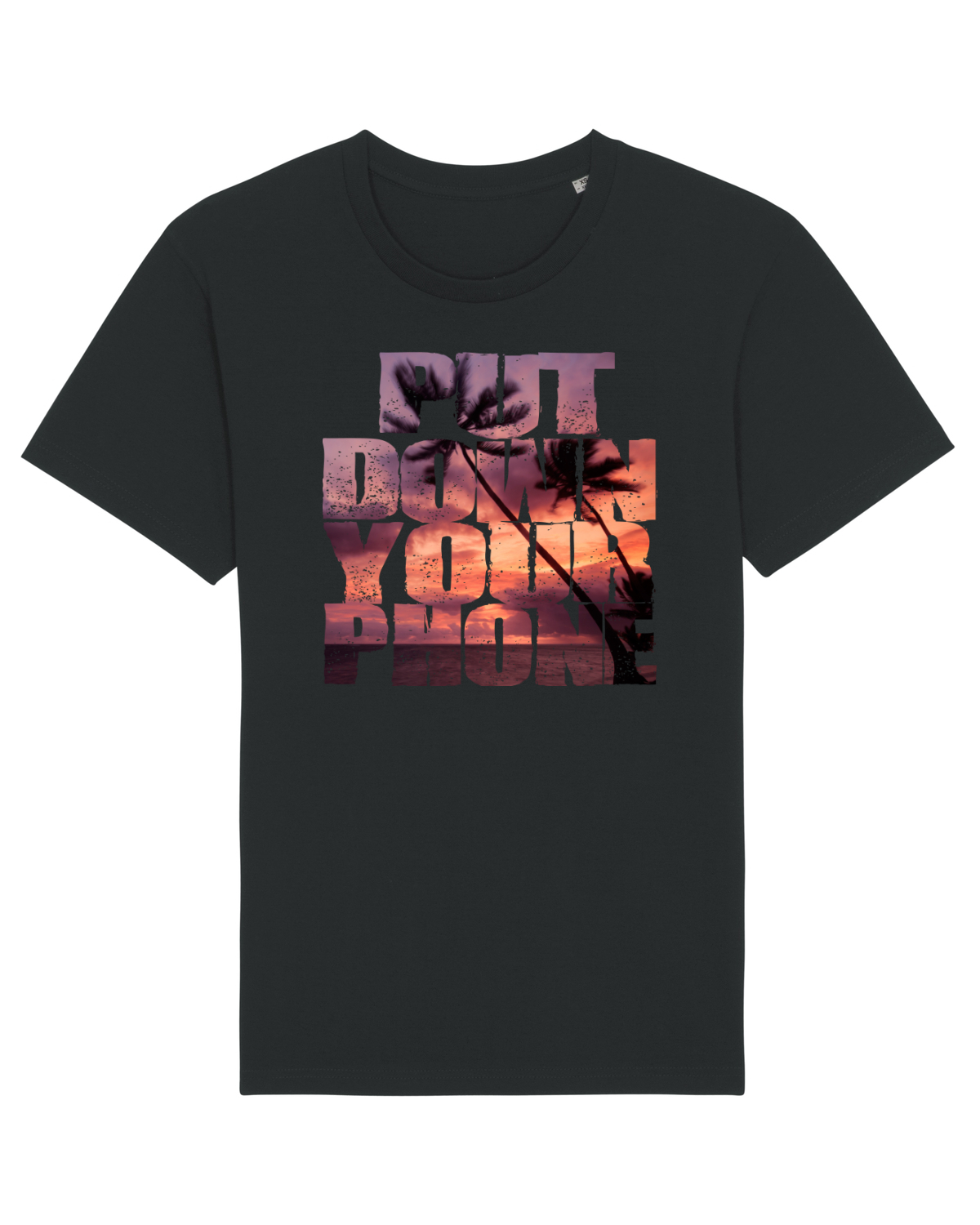 Tricou mânecă scurtă Unisex Rocker Black