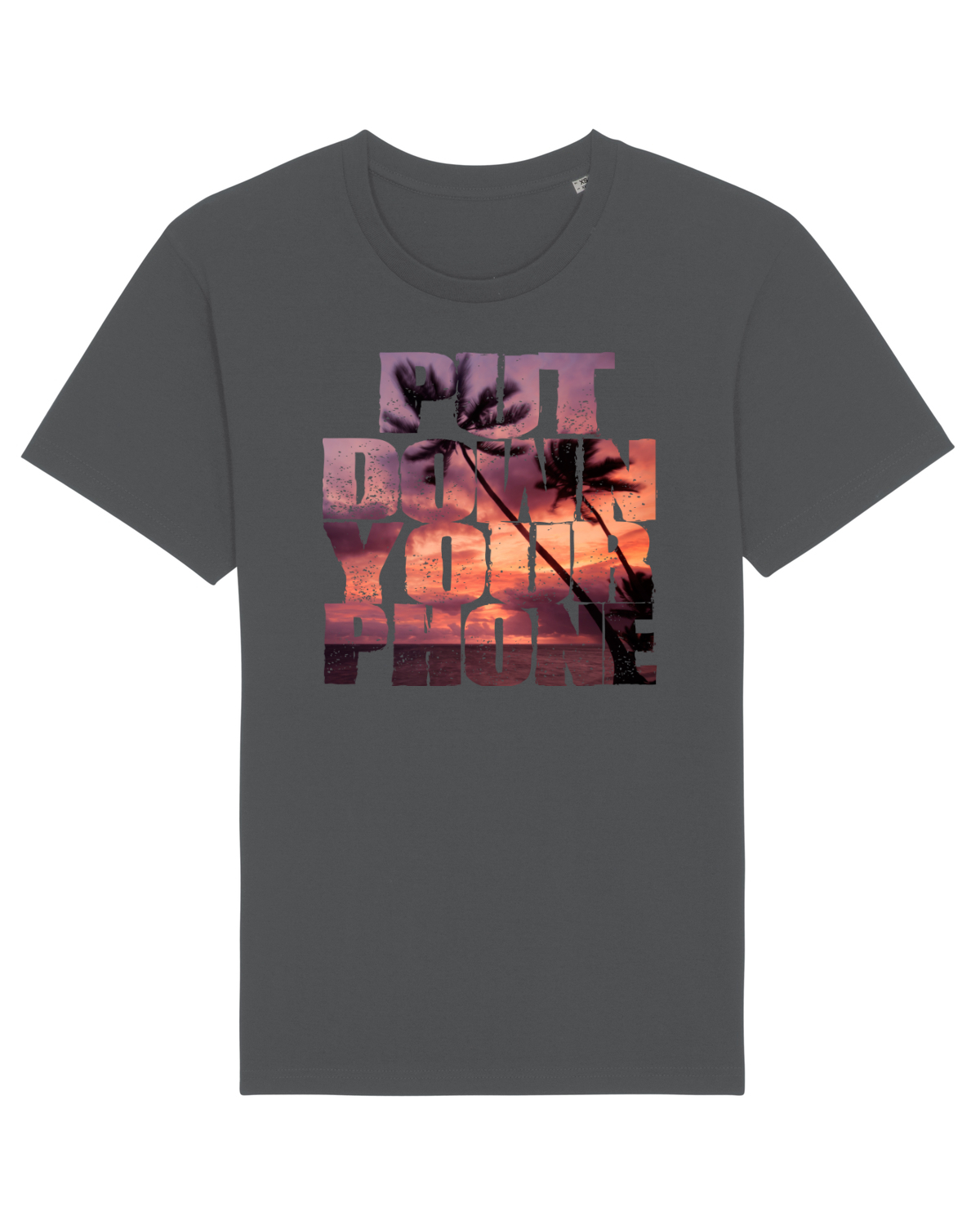 Tricou mânecă scurtă Unisex Rocker Anthracite