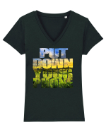 PUT DOWN YOUR PHONE & enjoy life 3 Tricou mânecă scurtă guler V Damă Evoker