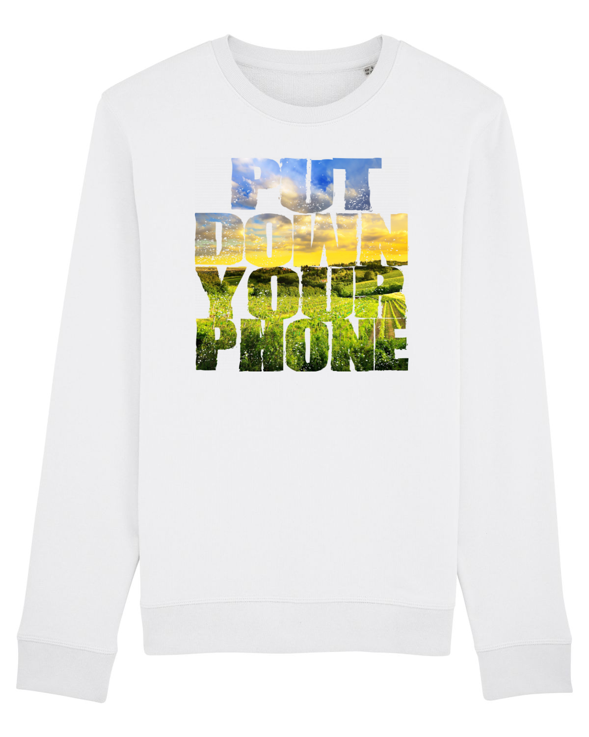 Bluză mânecă lungă Unisex Rise White