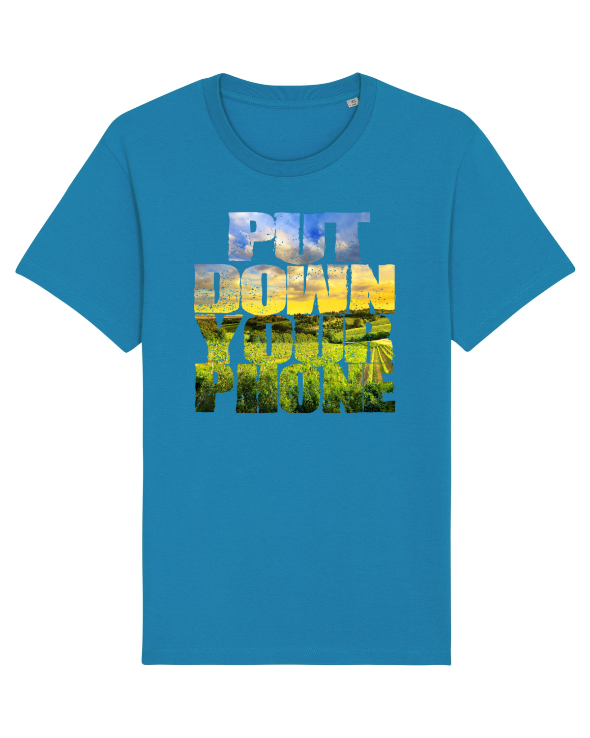 Tricou mânecă scurtă Unisex Rocker Azur