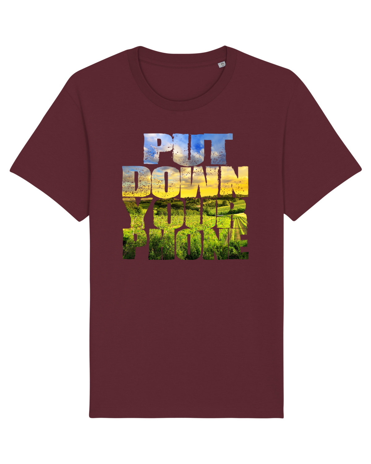 Tricou mânecă scurtă Unisex Rocker Burgundy