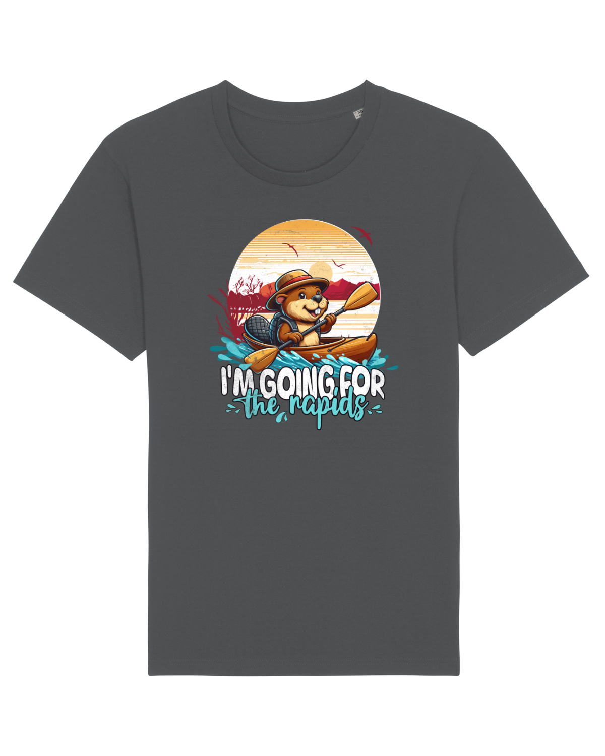 Tricou mânecă scurtă Unisex Rocker Anthracite