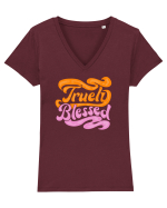 Truely Blessed Tricou mânecă scurtă guler V Damă Evoker