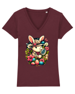 Easter Egg Hunt Tricou mânecă scurtă guler V Damă Evoker