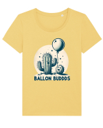 Baloon buds Tricou mânecă scurtă guler larg fitted Damă Expresser