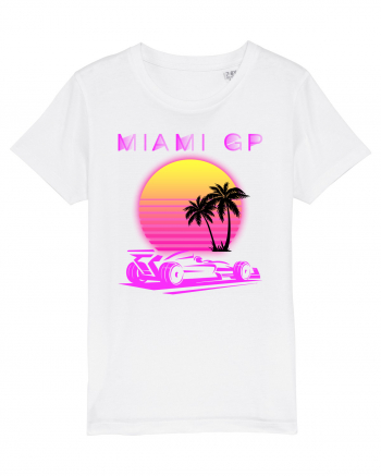Formula 1 One USA Miami GP Grand Prix Vintage Retro Sunset White