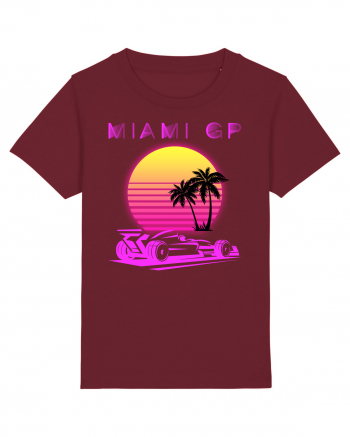Formula 1 One USA Miami GP Grand Prix Vintage Retro Sunset Burgundy