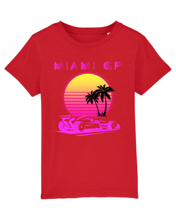Formula 1 One USA Miami GP Grand Prix Vintage Retro Sunset Red