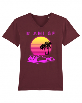 Formula 1 One USA Miami GP Grand Prix Vintage Retro Sunset Burgundy