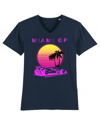 Formula 1 One USA Miami GP Grand Prix Vintage Retro Sunset French Navy