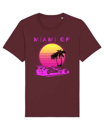 Formula 1 One USA Miami GP Grand Prix Vintage Retro Sunset Burgundy