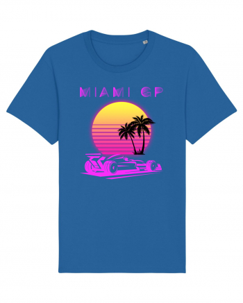 Formula 1 One USA Miami GP Grand Prix Vintage Retro Sunset Royal Blue